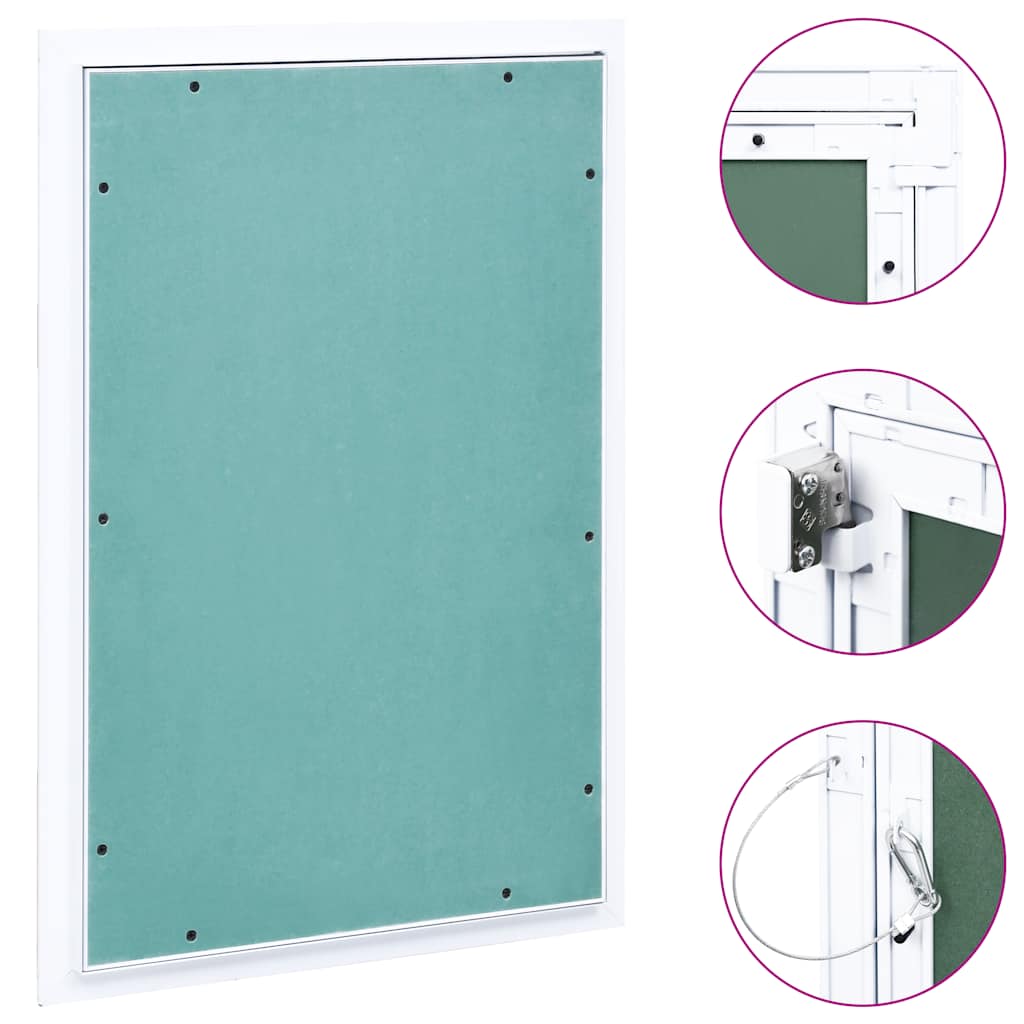 adgangspanel med aluminiumsramme og gipsplade 300x600 mm billede