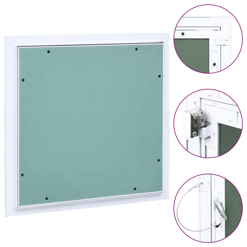 adgangspanel med aluminiumsramme og gipsplade 400x400 mm billede