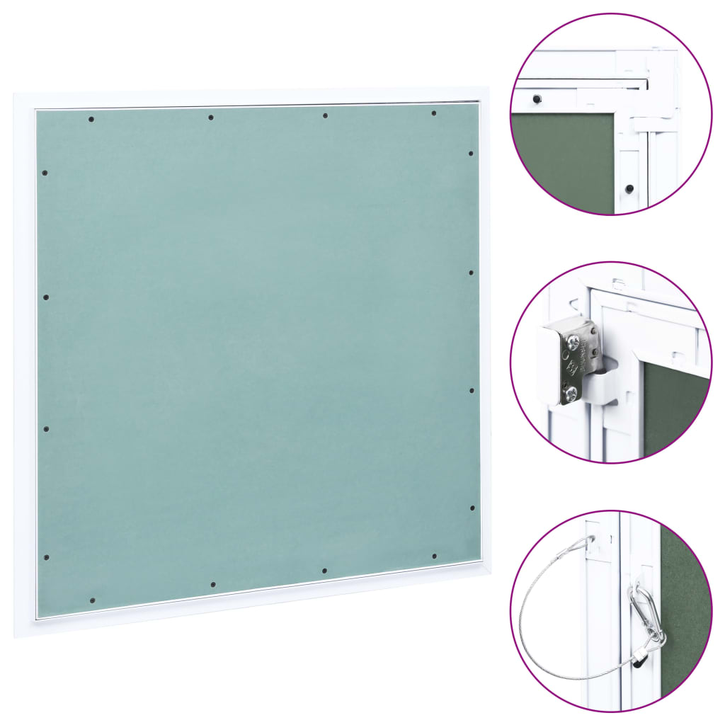adgangspanel med aluminiumsramme og gipsplade 500x500 mm