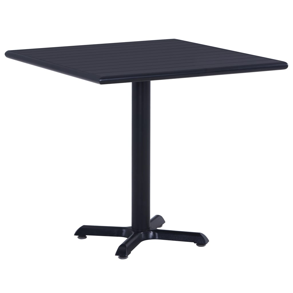 havebord 80x80x75 cm sort billede