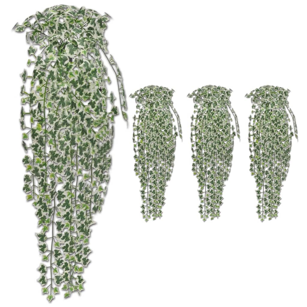 kunstige vedbendplanter 4 stk. 90 cm broget