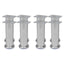 runde sofaben i krom 8 stk. 180 mm