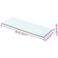 hylder 2 stk. glaspanel 50 x 12 cm klar