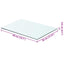 hylder 2 stk. glaspanel 50 x 30 cm klar