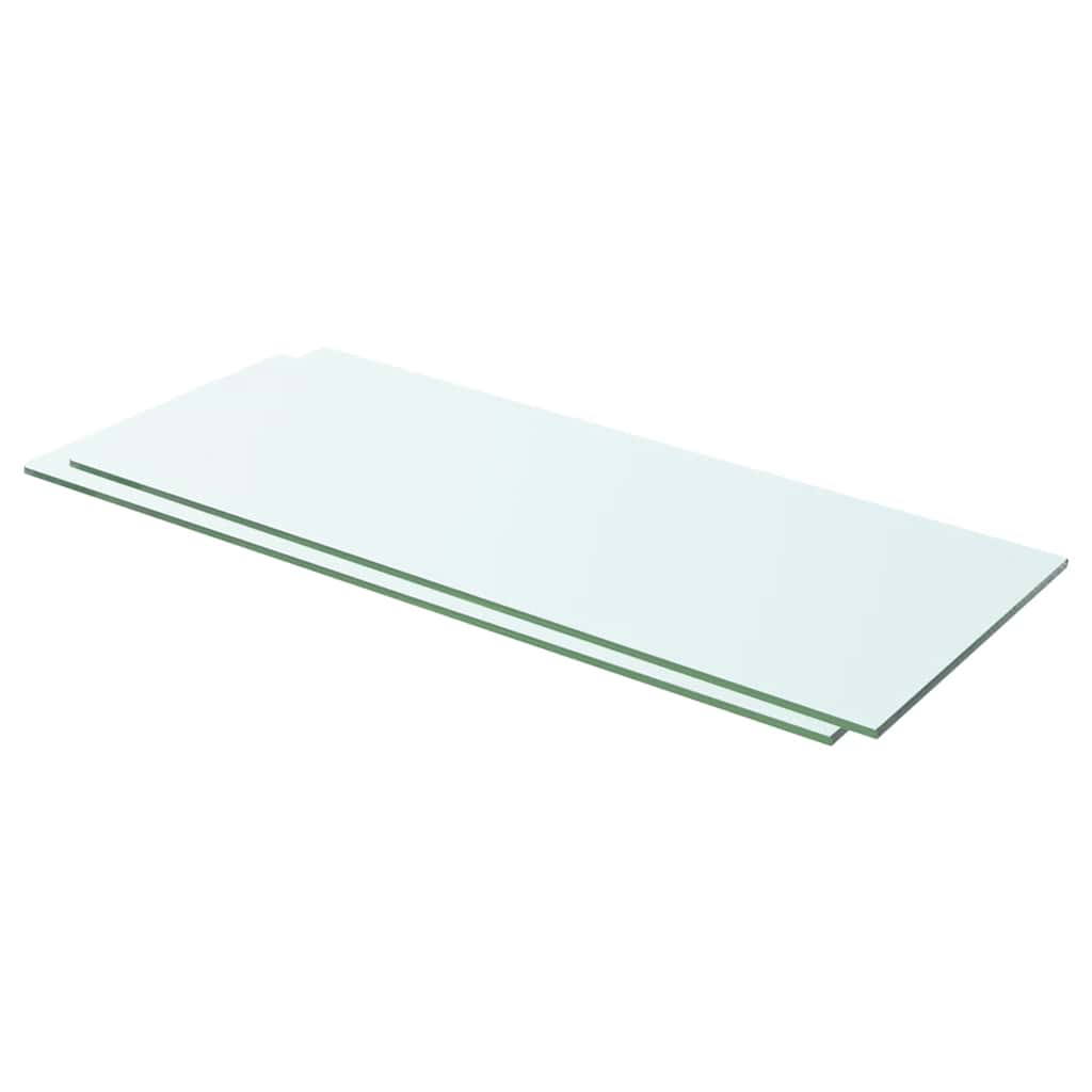 hylder 2 stk. glaspanel 60 x 20 cm klar