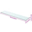 hylder 2 stk. glaspanel 70 x 15 cm klar