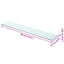 hylder 2 stk. glaspanel 80 x 15 cm klar