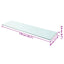 hylder 2 stk. glaspanel 110 x 30 cm klar
