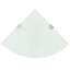 hjørnehylder m. krombeslag 2 stk. 25x25 cm hvidt glas