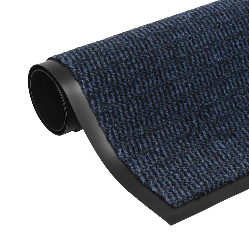 måtter med støvkontrol 2 stk. rektangulær tuftet 60x90 cm blå