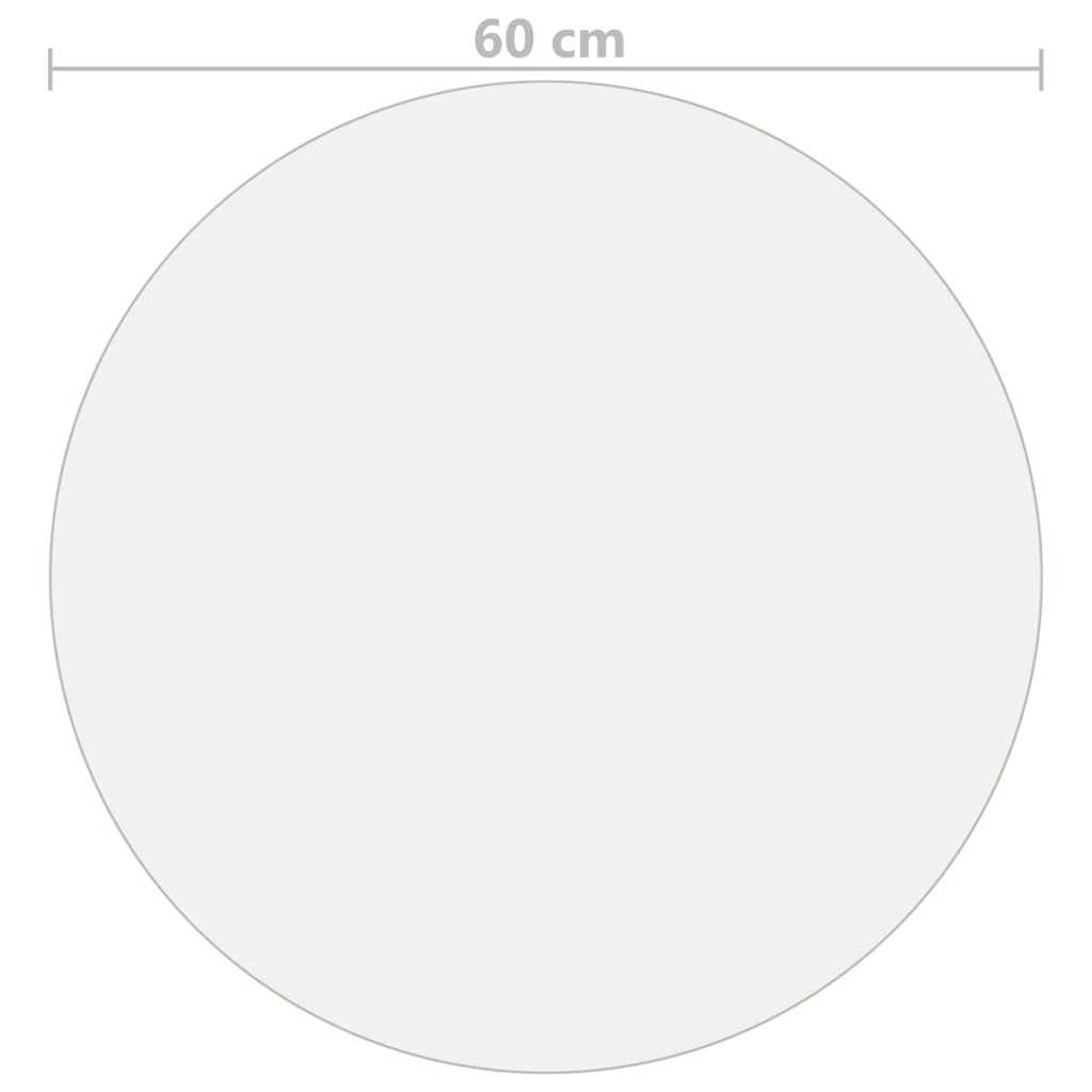 bordbeskytter Ø 60 cm 1,6 mm PVC mat