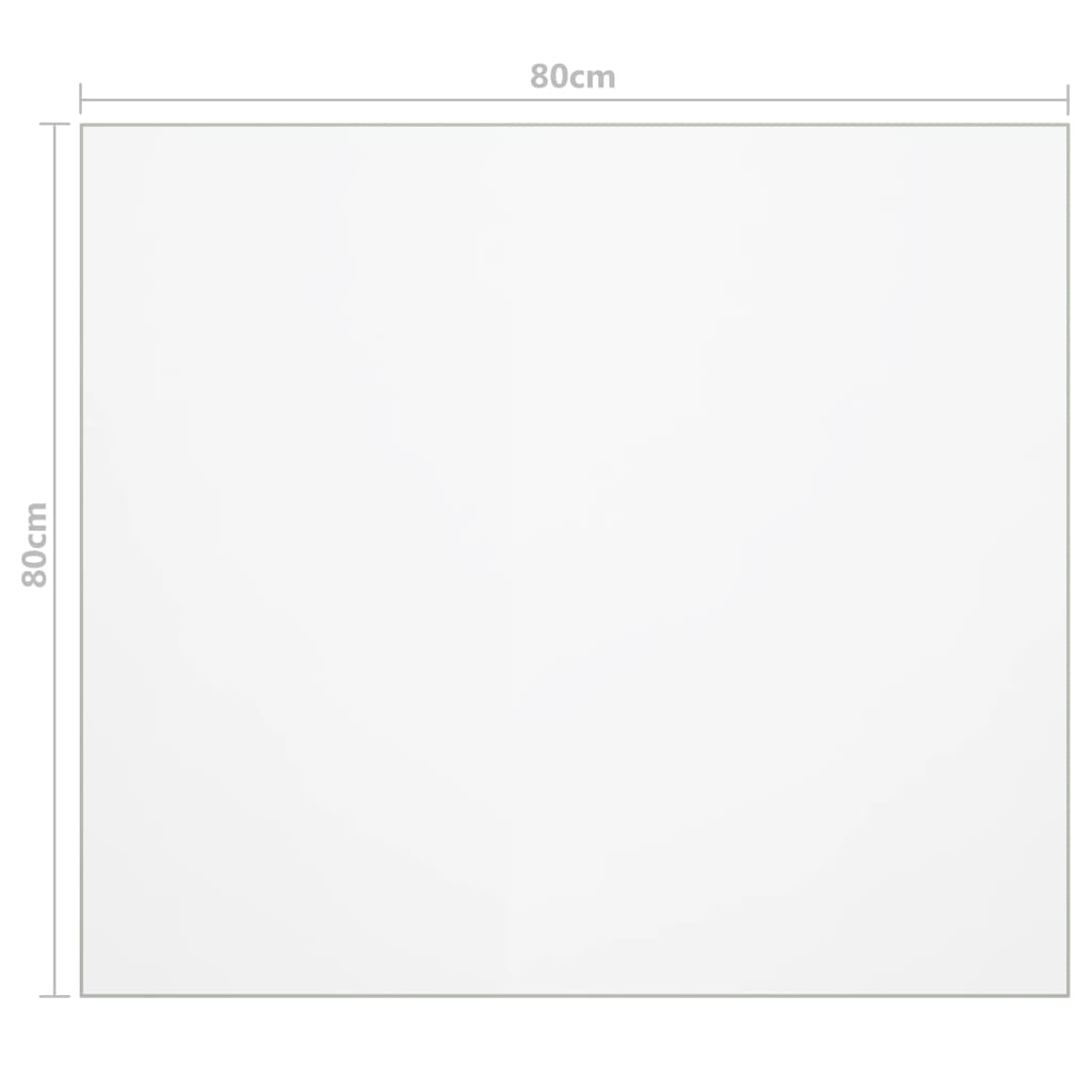 bordbeskytter 80x80 cm 1,6 mm PVC transparent