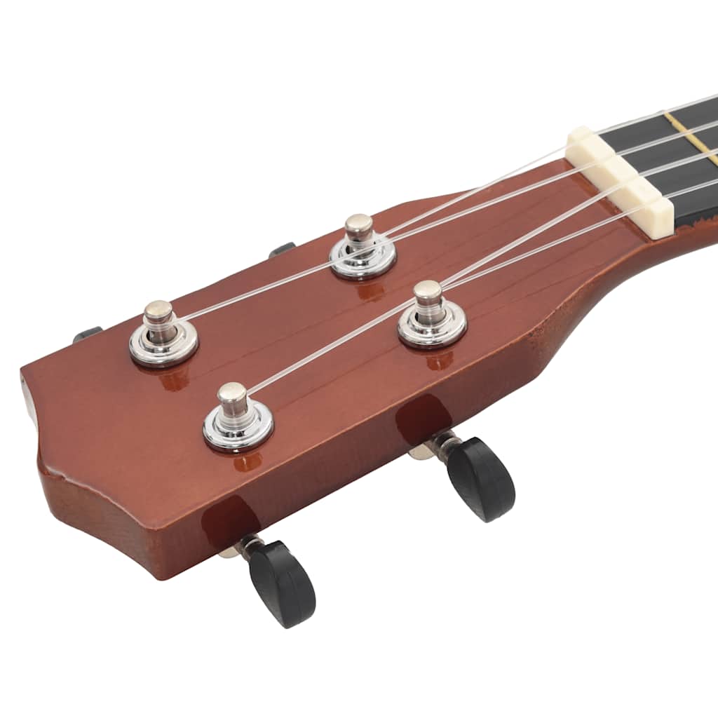 ukulelesæt sopran med taske til børn 21" mørkt træ