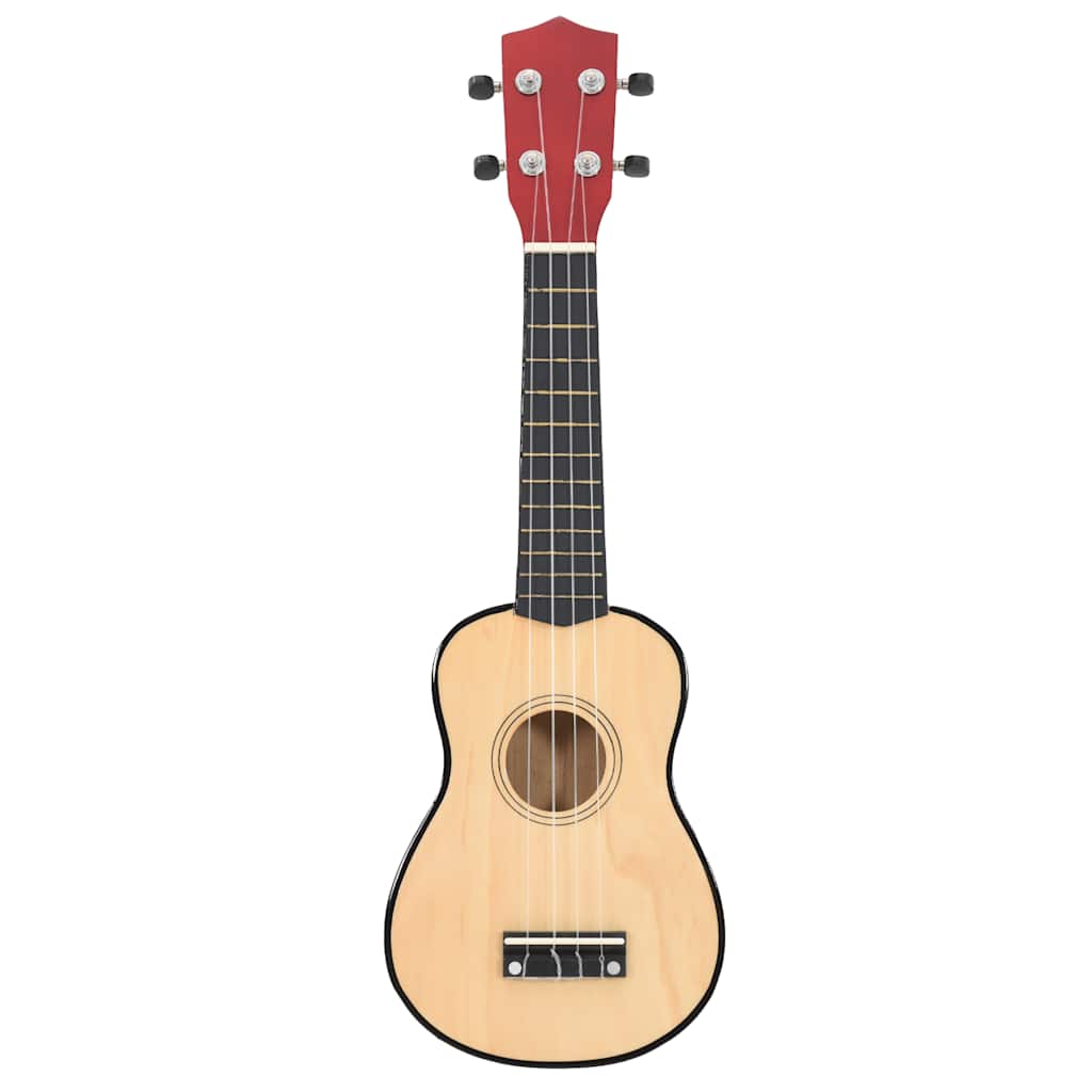 ukulelesæt sopran med taske til børn 21" lyst træ