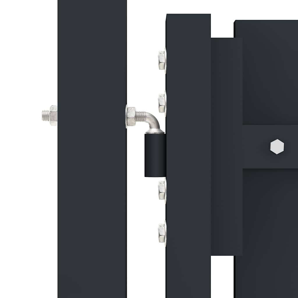dobbeltdørshegnslåge stål 300x150 cm antracitgrå