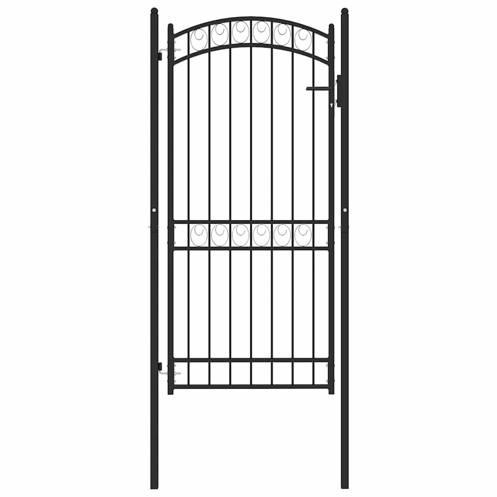 hegnslåge EMMEN med buet top stål 100x136 cm sort