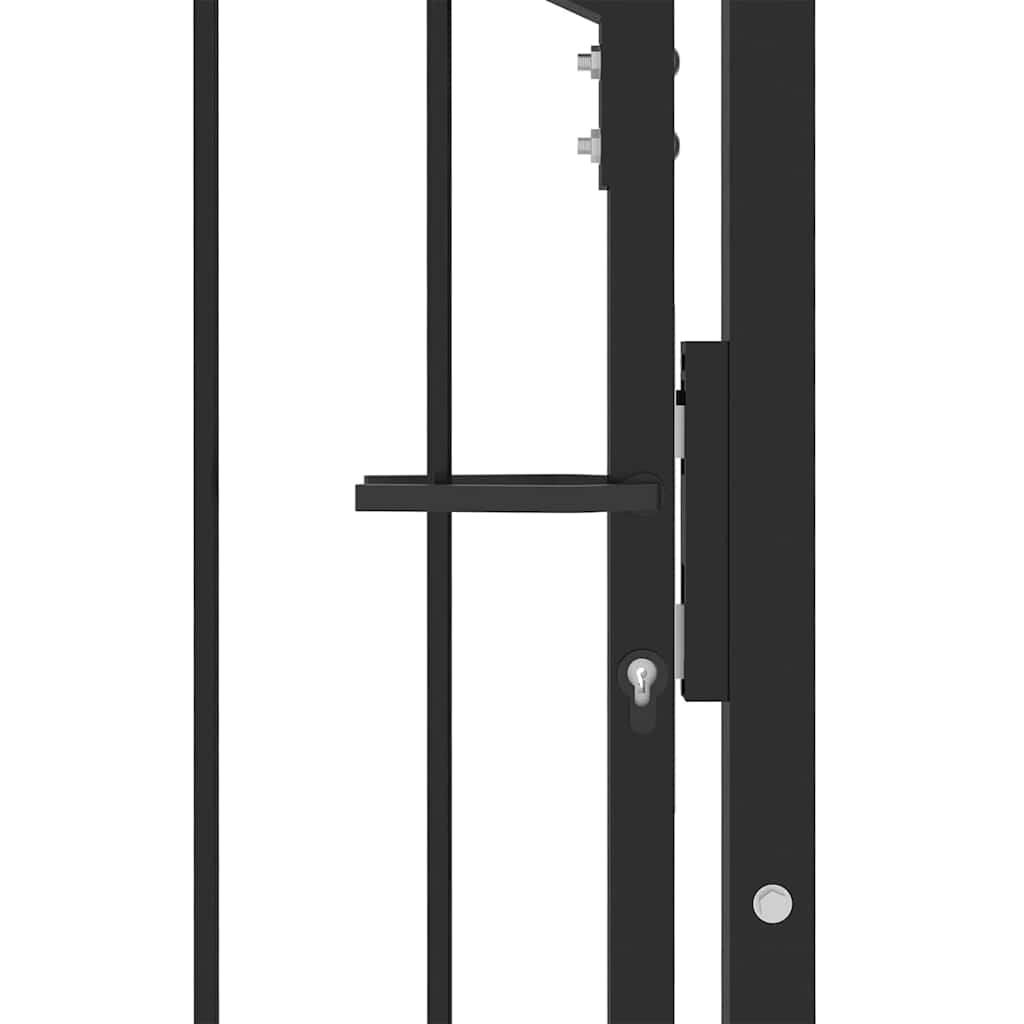 Hegnsportal med pigge EMMEN 100 x 125 cm Pulverlakeret Stål