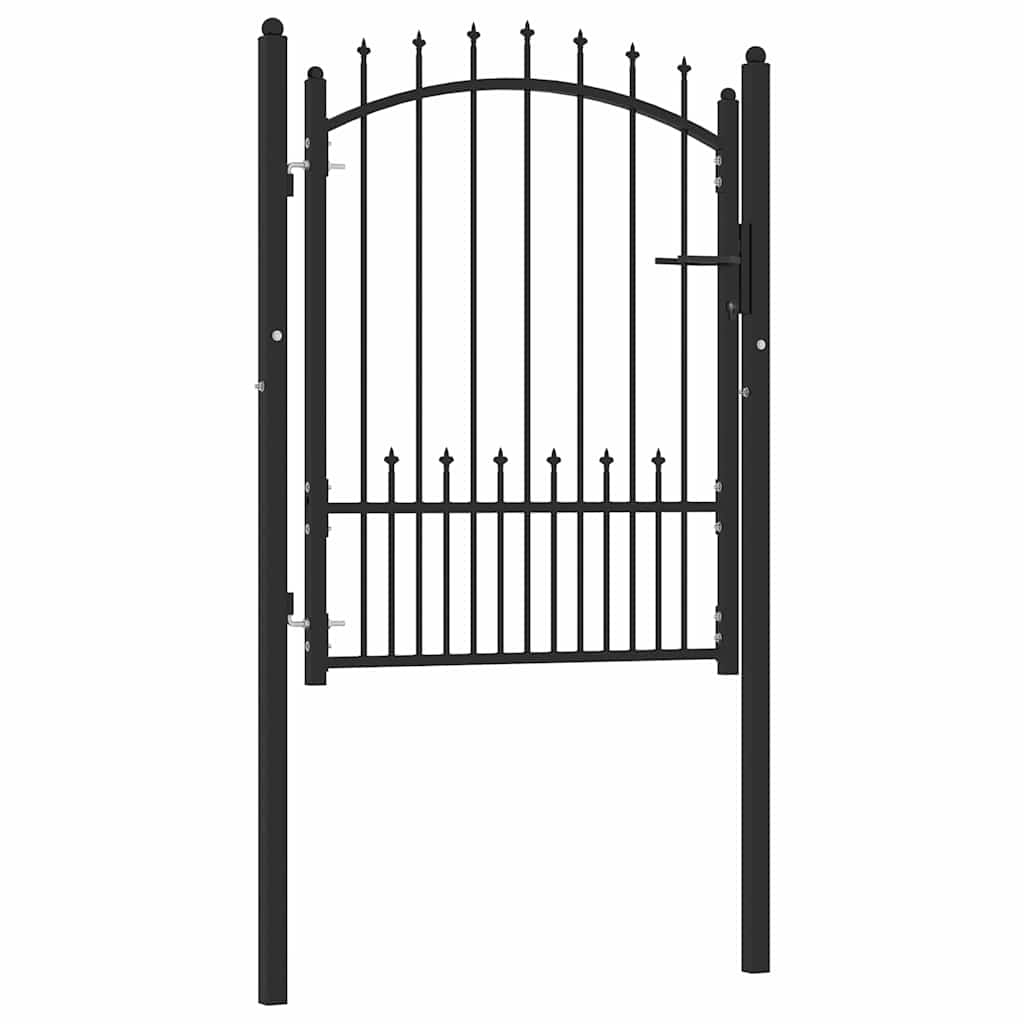 Hegnsportal med pigge EMMEN 100 x 125 cm Pulverlakeret Stål