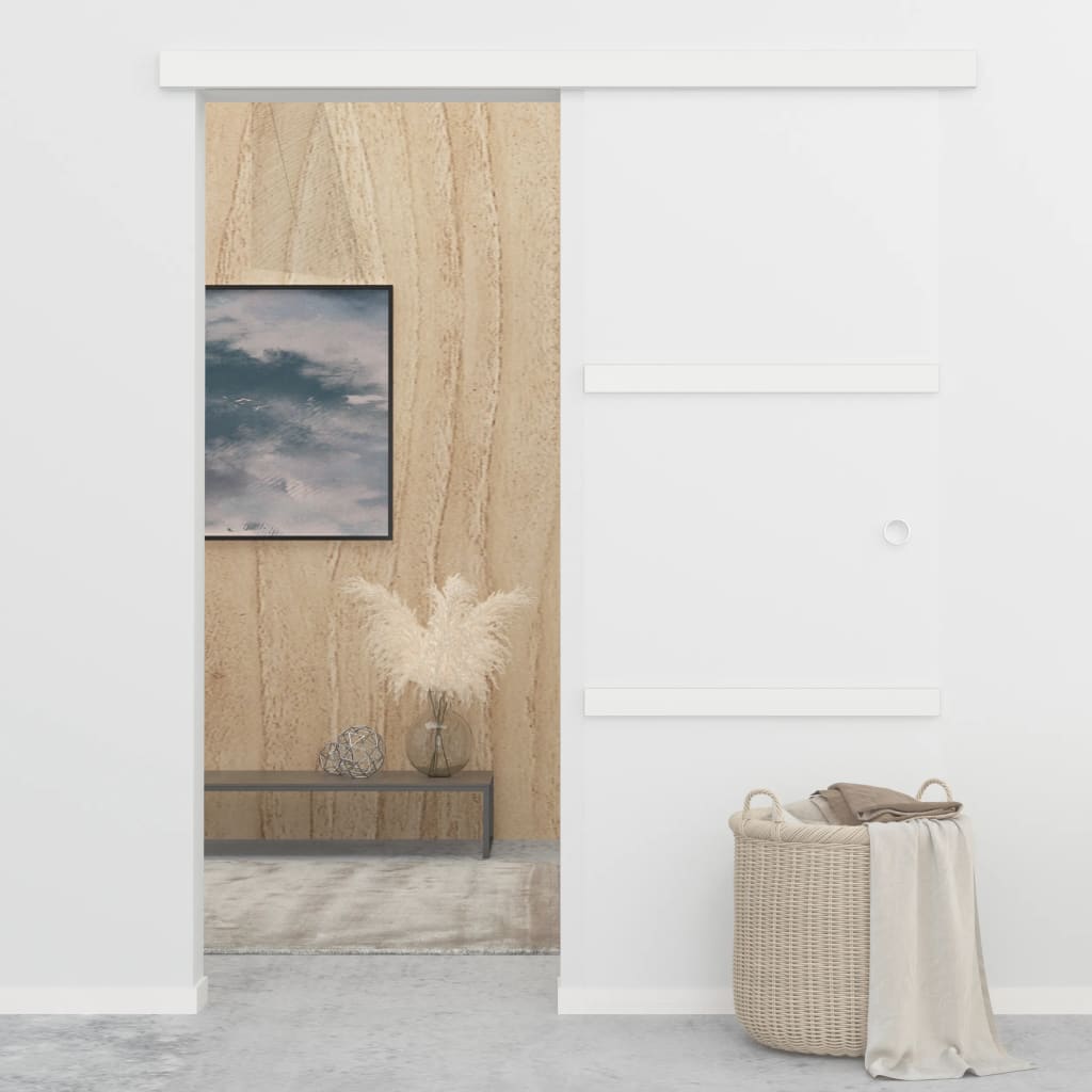 skydedør med stop sikkerhedsglas og aluminium 76x205 cm