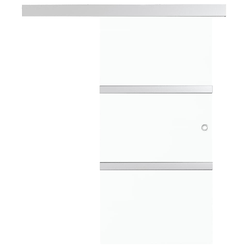 skydedør med stop sikkerhedsglas og aluminium 76x205 cm