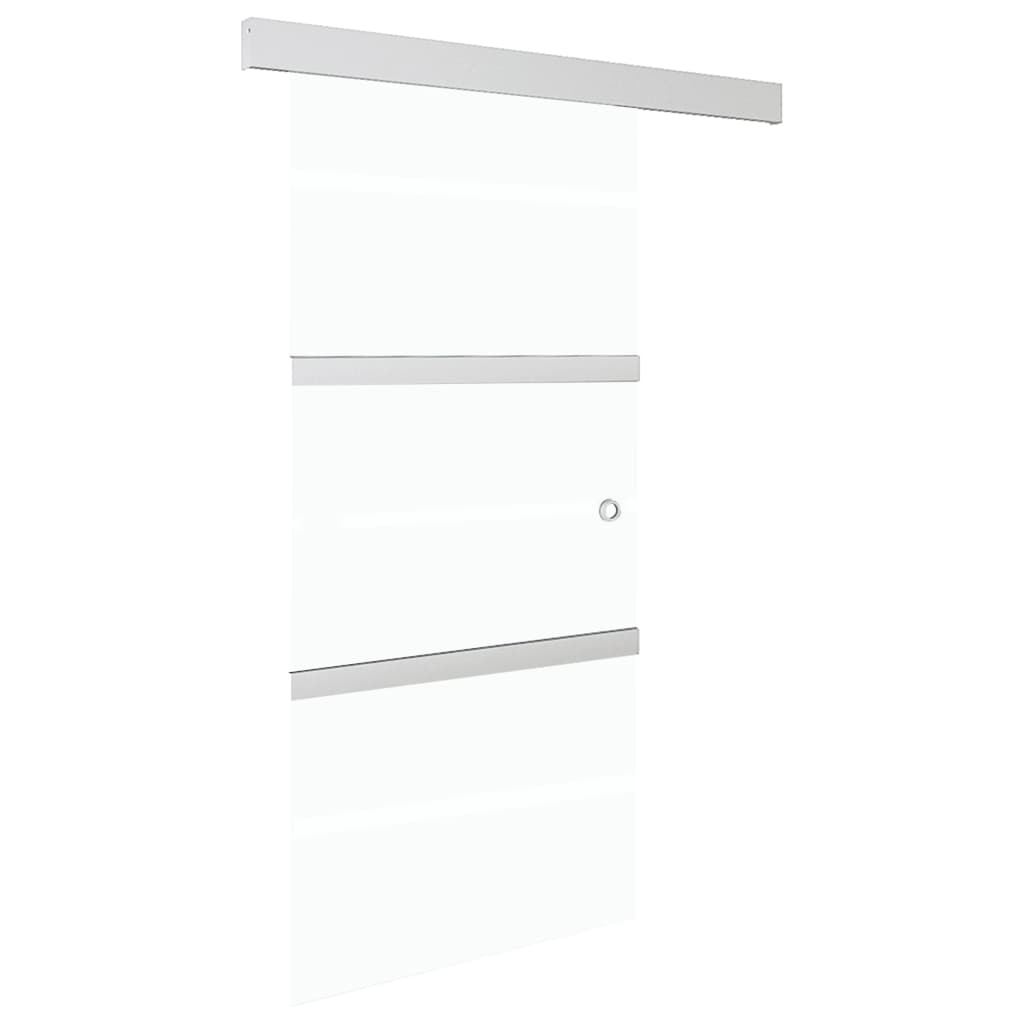 skydedør med stop sikkerhedsglas og aluminium 90x205 cm