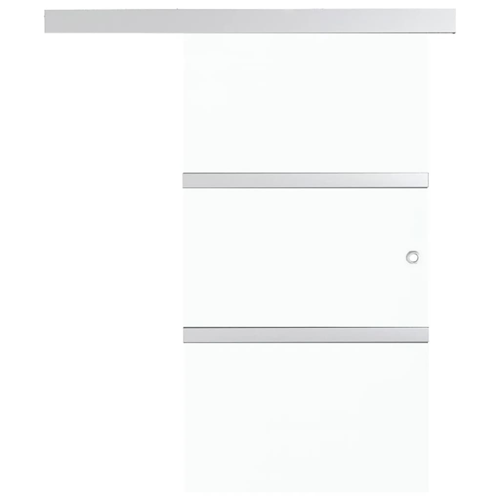 skydedør med stop sikkerhedsglas og aluminium 90x205 cm