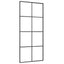 skydedør 90x205 cm sikkerhedsglas og aluminium sort