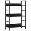 bogreol 60x27,6x90,5 cm 3 hylder konstrueret træ sort