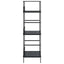 bogreol 60x27,6x90,5 cm 3 hylder konstrueret træ sort