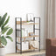 bogreol med 3 hylder 60x27,6x90,5 cm konstrueret træ egetræ