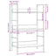 bogreol med 3 hylder 60x27,6x90,5 cm konstrueret træ egetræ