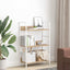 bogreol 60x27,6x90,5 cm 3 hylder konstrueret træ egetræsfarve