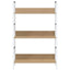 bogreol 60x27,6x90,5 cm 3 hylder konstrueret træ egetræsfarve