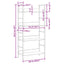 bogreol med 4 hylder 60x27,6x124,5 cm konstrueret træ sort
