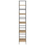 bogreol 60x27,6x158,5 cm 5 hylder konstrueret træ egetræsfarve