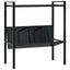 bogreol med 2 hylder 52x28x59 cm konstrueret træ sort