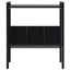 bogreol med 2 hylder 52x28x59 cm konstrueret træ sort