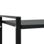 bogreol med 2 hylder 52x28x59 cm konstrueret træ sort