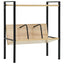 bogreol med 2 hylder 52x28x59 cm konstrueret træ sort og egetræ