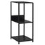 lille bogreol 33,5x39,6x79,7 cm konstrueret træ sort