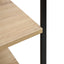 køkkenreol til mikroovn 60x39,6x123 cm konstrueret træ sort/eg