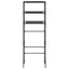 opbevaringsstativ med 3 hylder 53x28x169 cm sort