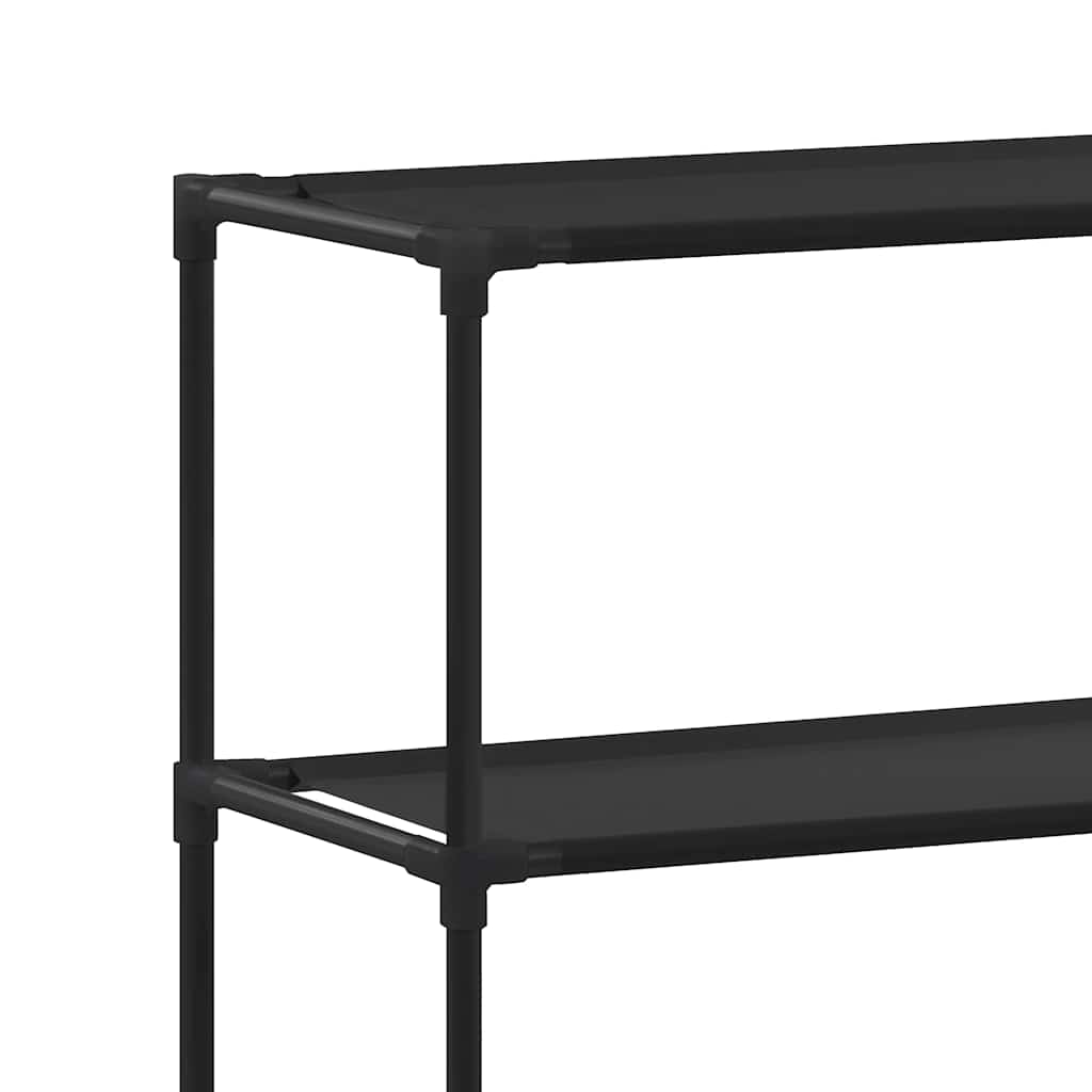 opbevaringsstativ med 3 hylder 53x28x169 cm sort
