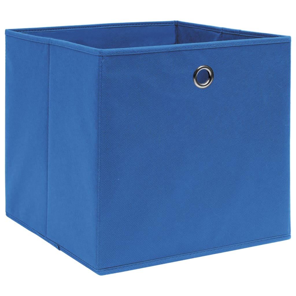 opbevaringskasser 4 stk. 32x32x32 stof blå