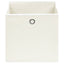 opbevaringskasser 4 stk. 32x32x32 stof hvid