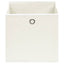opbevaringskasser 10 stk. 32x32x32 stof hvid