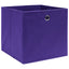 opbevaringskasser 4 stk. 32x32x32 stof lilla