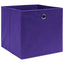 opbevaringskasser 10 stk. 32x32x32 stof lilla