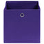 opbevaringskasser 10 stk. 32x32x32 stof lilla