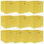 opbevaringskasser 10 stk. 32x32x32 stof gul